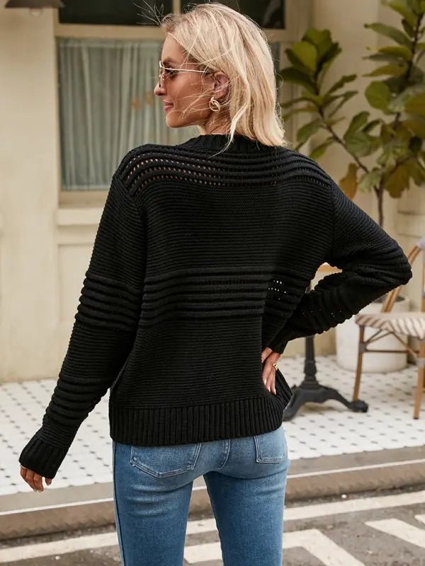 Chic Striped Knit SweaterChic Striped Knit Sweater