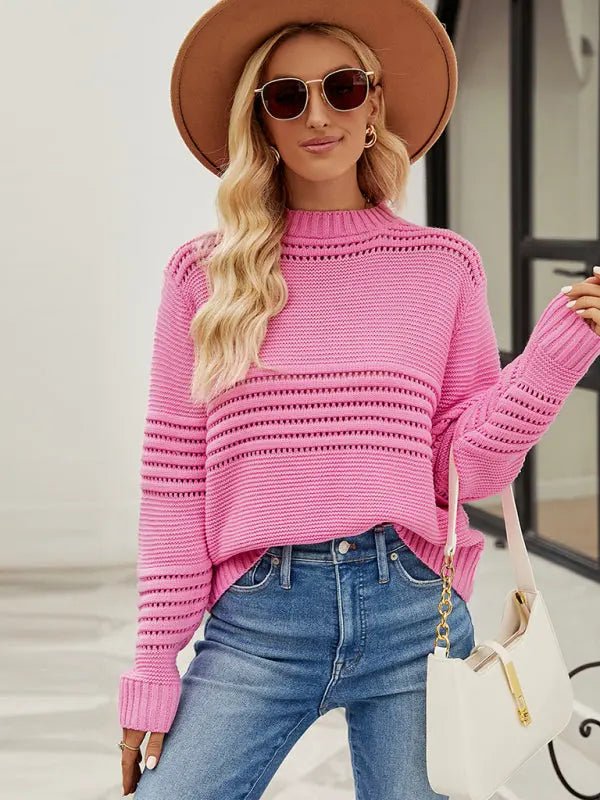 Chic Striped Knit SweaterChic Striped Knit Sweater