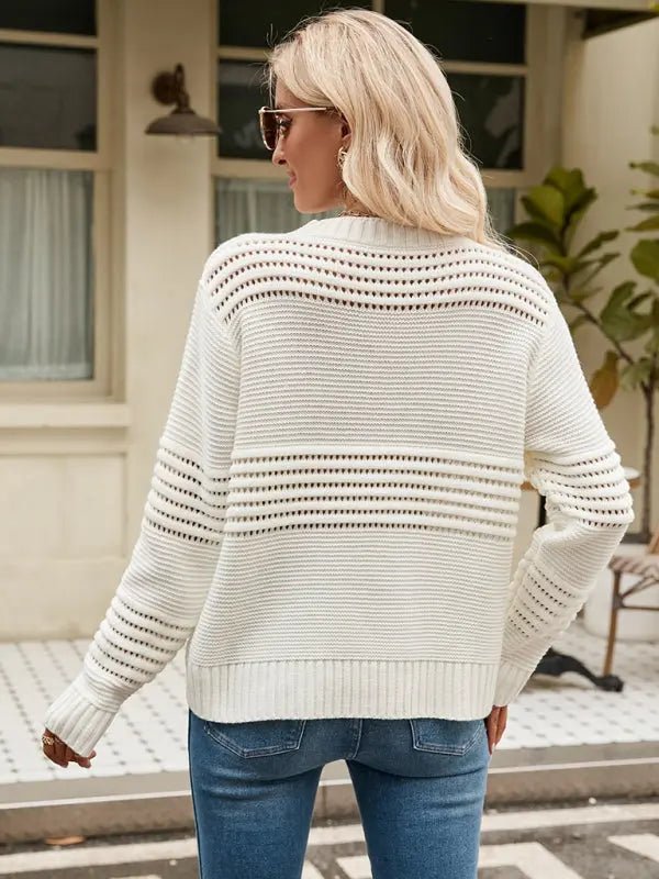 Chic Striped Knit SweaterChic Striped Knit Sweater
