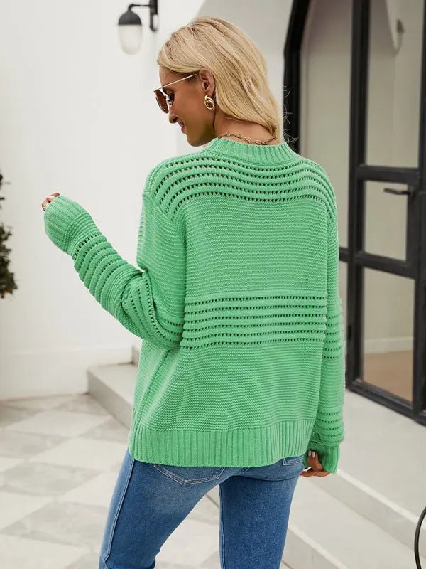 Chic Striped Knit SweaterChic Striped Knit Sweater