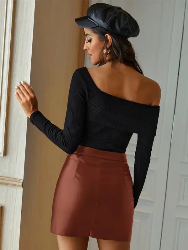 Chloe - Brown High Waist Bottoms - Celeste    