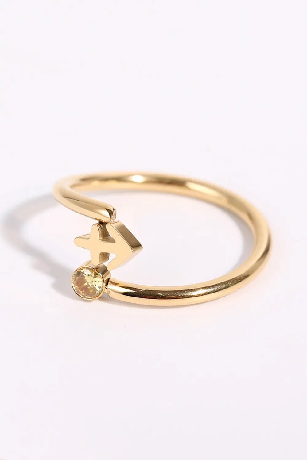 Constellation Stainless Steel Bypass Ring - Celeste    