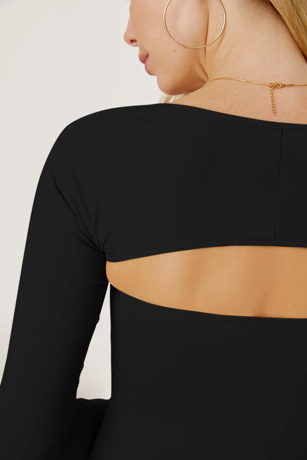 Cutout Raglan Sleeve Bolero and Tube Top - Celeste    
