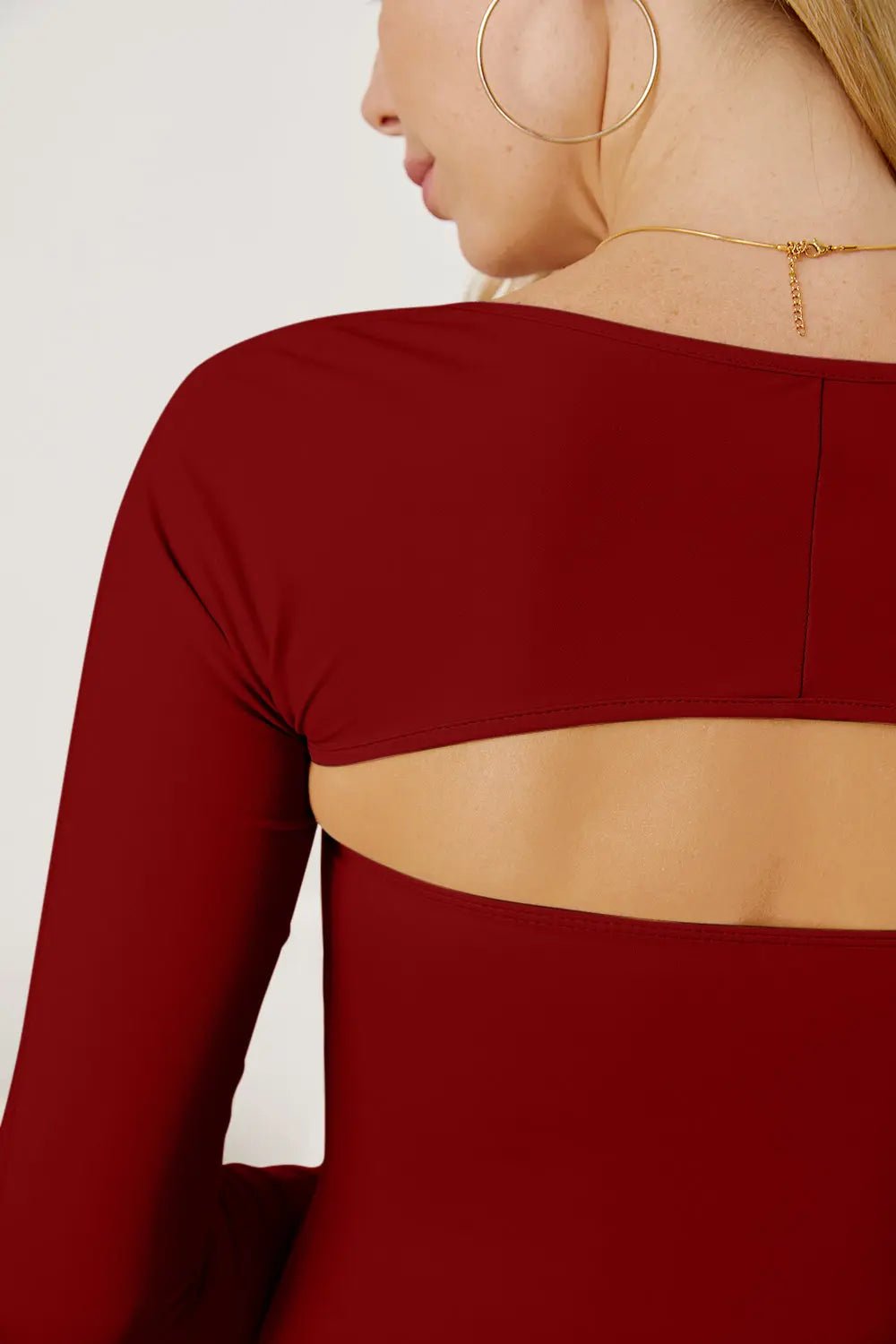 Cutout Raglan Sleeve Bolero and Tube Top - Celeste    