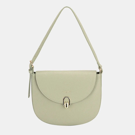 David Jones Metal Buckle Shoulder Bag - Celeste    