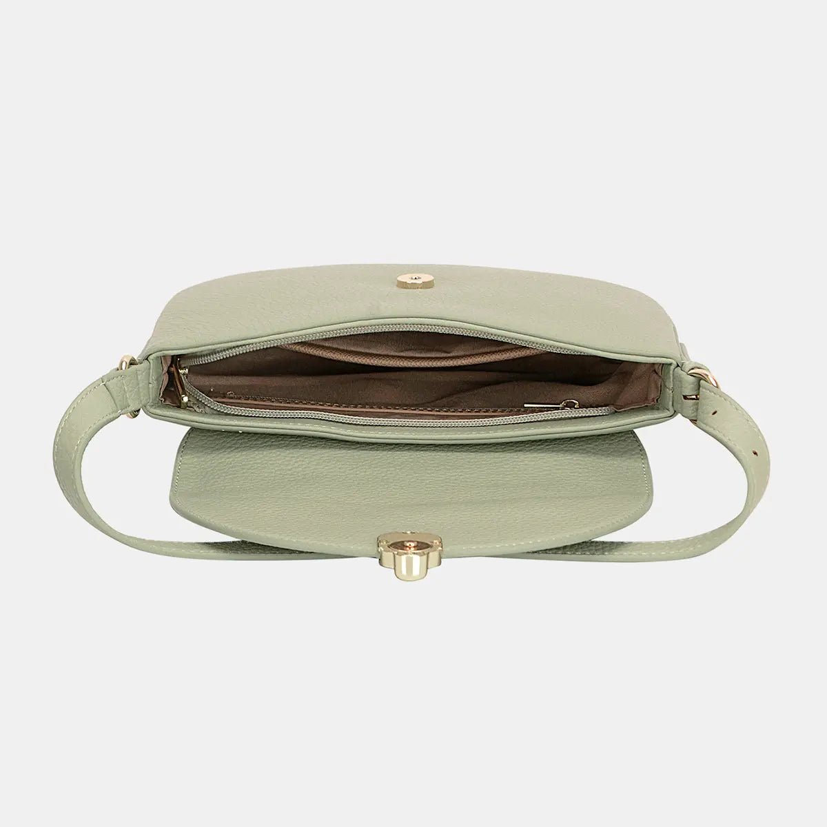 David Jones Metal Buckle Shoulder Bag - Celeste    