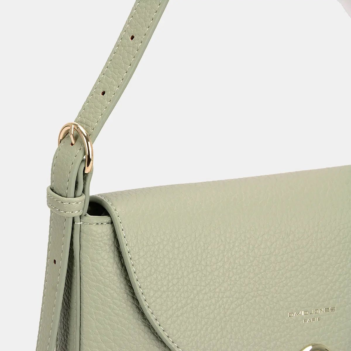 David Jones Metal Buckle Shoulder Bag - Celeste    