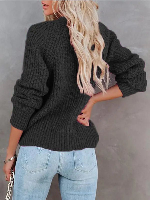 Double Breasted Button-Up Cardigan Sweater - Celeste  Sweater  