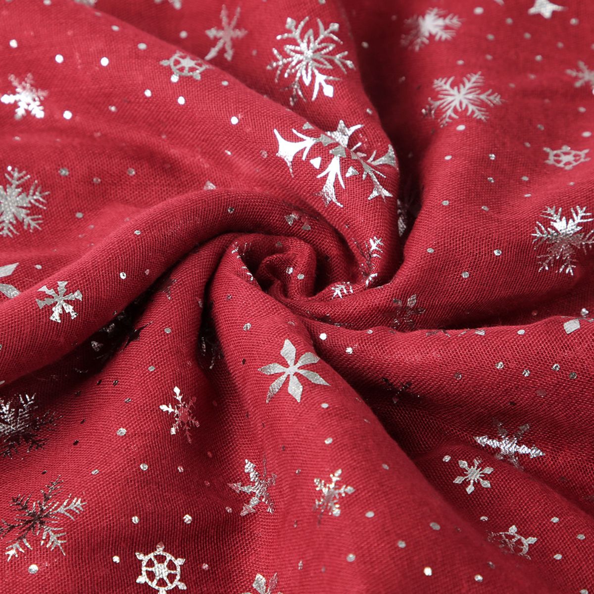 Thermal Snowflakes Polyester Scarf - Celeste    