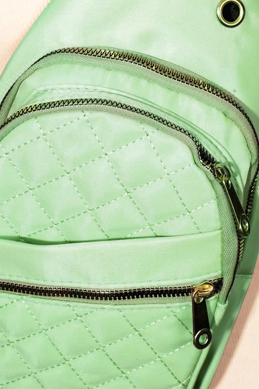 Fame Multi-Layer Zipper Crossbody Bag - Celeste    