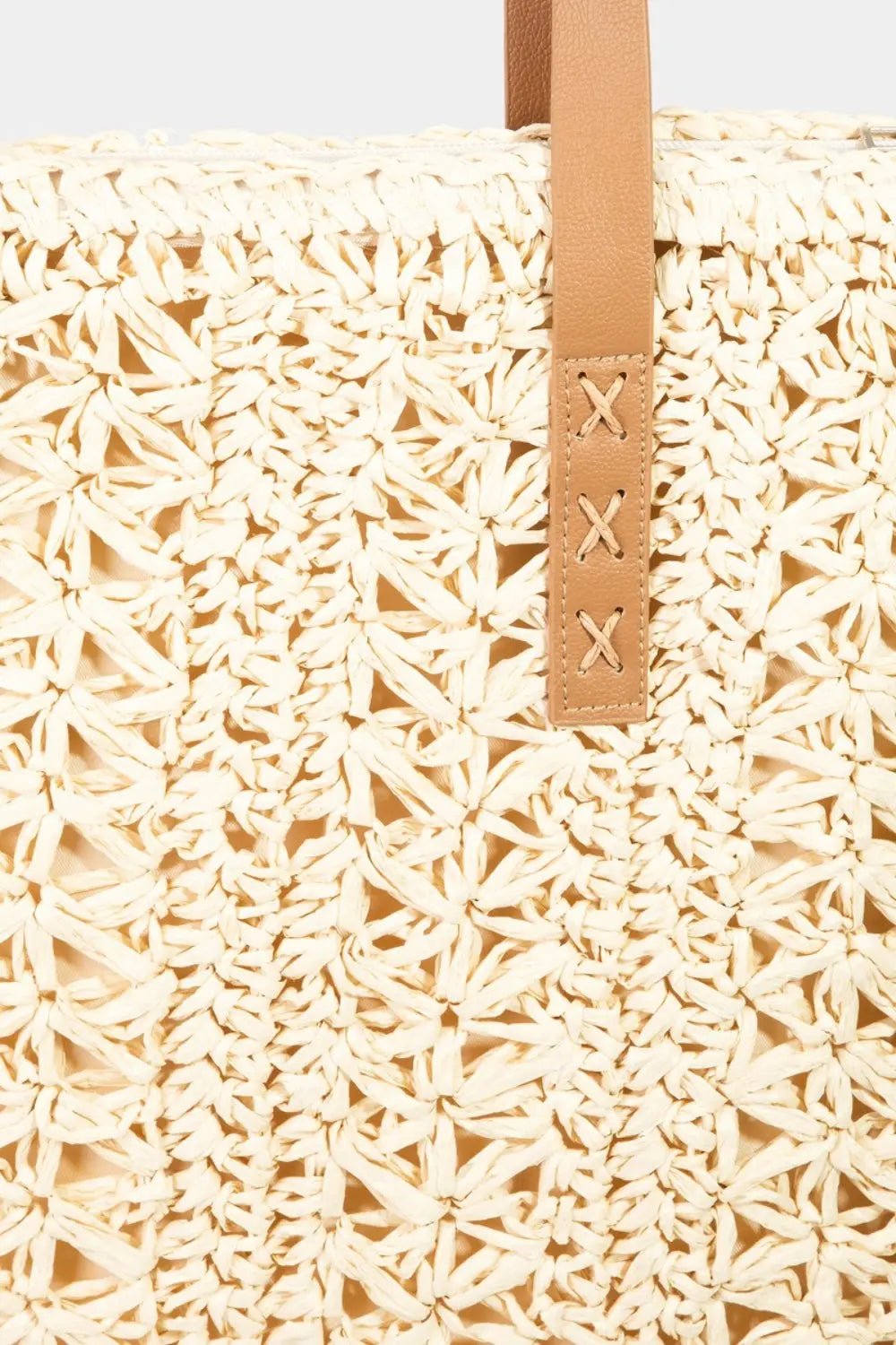 Fame Straw Braided Tote Bag - Celeste    