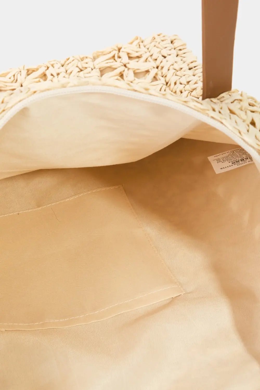 Fame Straw Braided Tote Bag - Celeste    