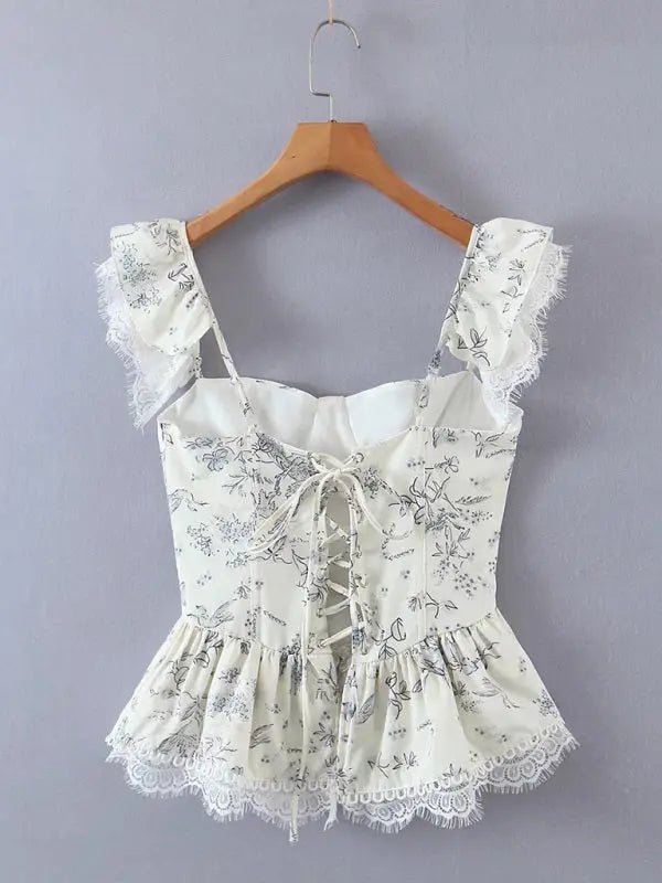 Femme French Elegant Blouse - Celeste    