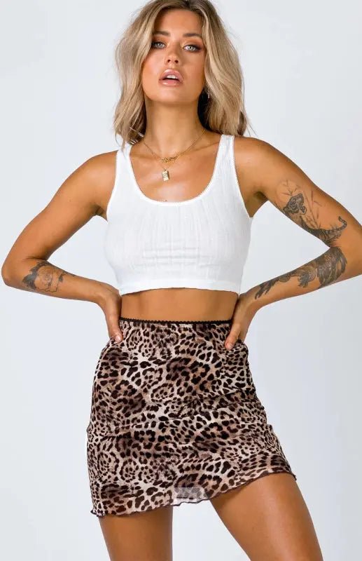 For The Night - Mini Skirt Bottoms - Celeste    