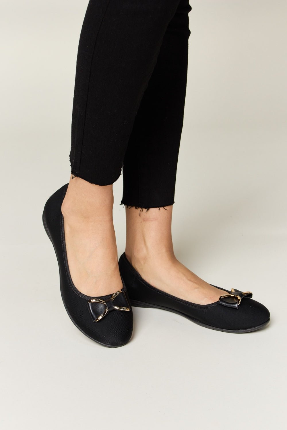 Forever Link Metal Buckle Flat Loafers - Celeste    
