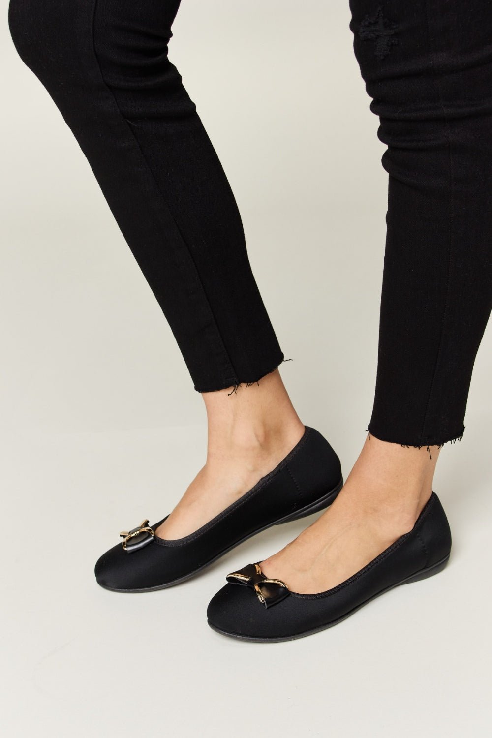 Forever Link Metal Buckle Flat Loafers - Celeste    