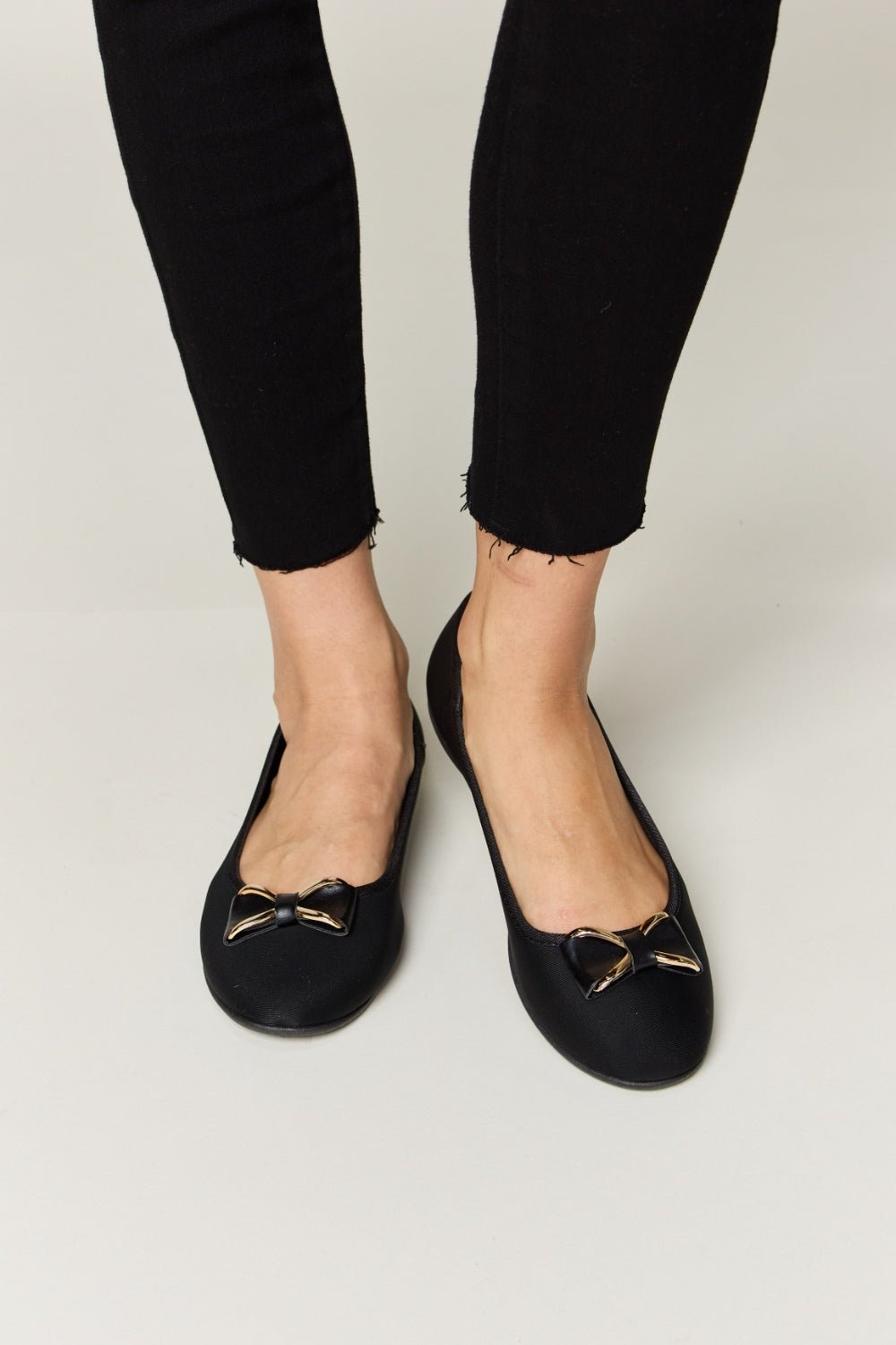Forever Link Metal Buckle Flat Loafers - Celeste    