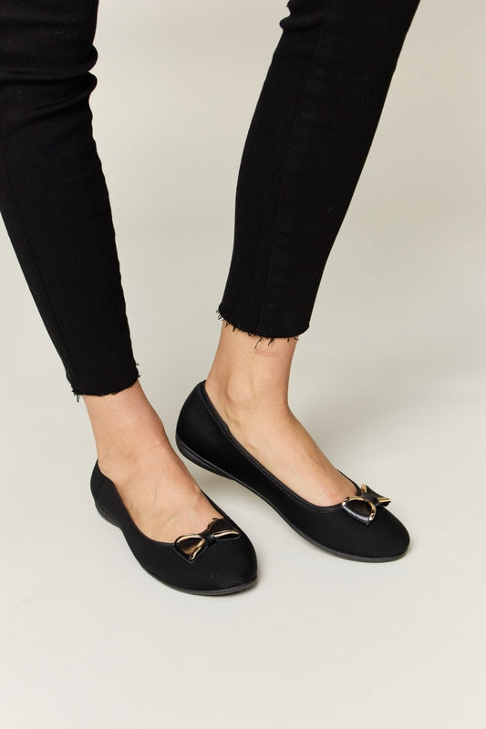 Forever Link Metal Buckle Flat Loafers - Celeste    