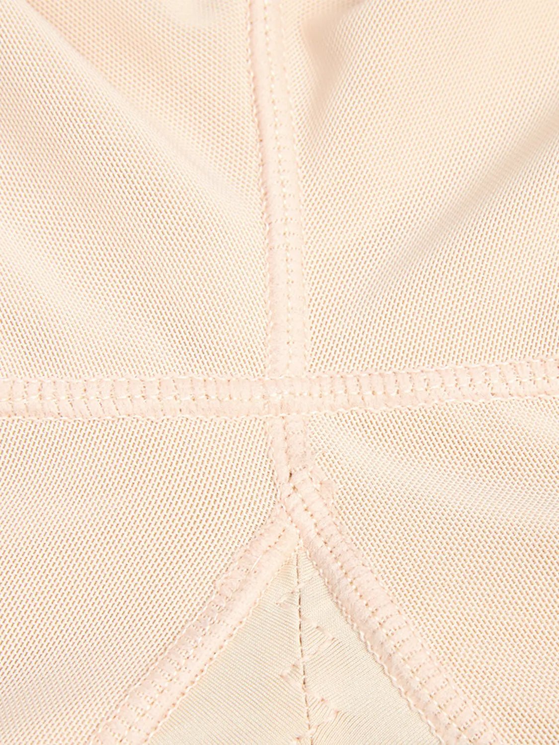 Full Size Zip Up Lace Detail Long Sleeve Shapewear - Celeste    