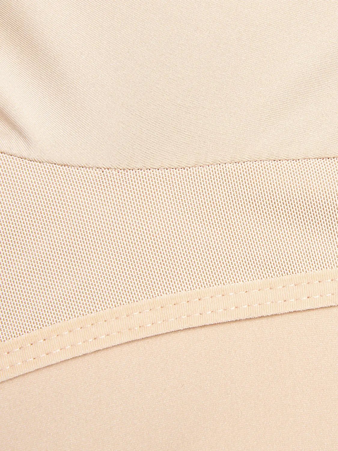Full Size Zip Up Lace Detail Long Sleeve Shapewear - Celeste    
