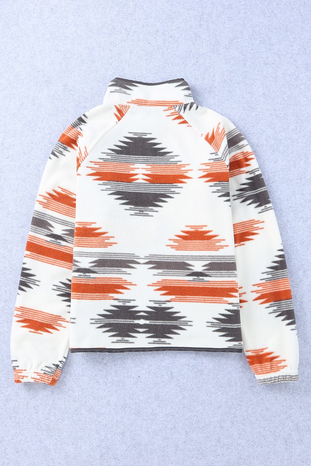 Gray Western Aztec Snap Buttoned Fleece Jacket - Celeste  Outerwear/Jackets  