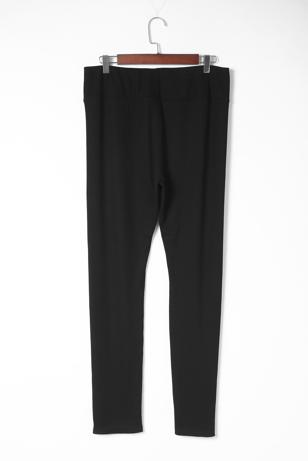 High Waist Ribbed Slit Leggings - Celeste    