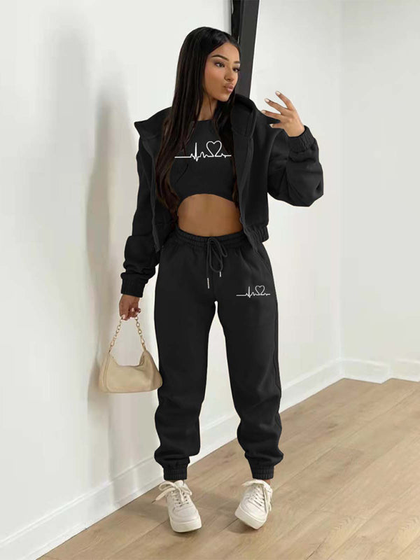 Conjunto deportivo informal de dos piezas para mujer 