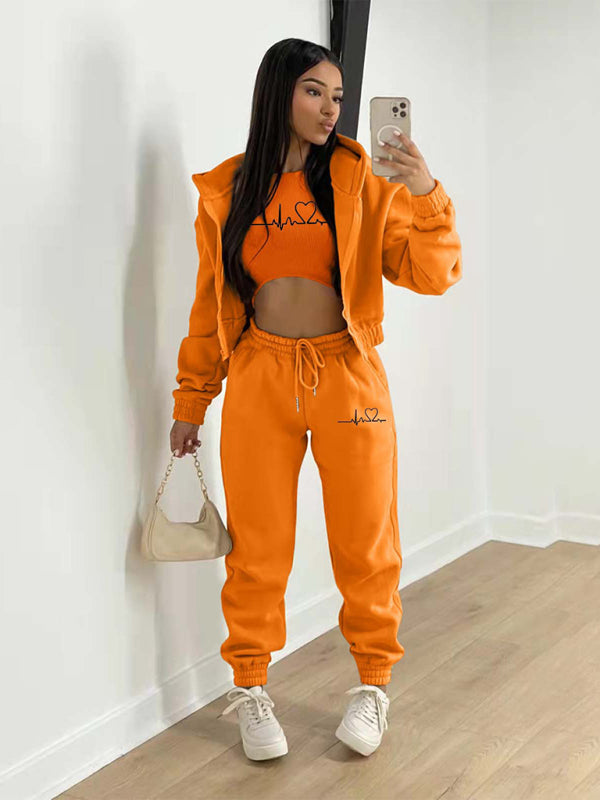 Conjunto deportivo informal de dos piezas para mujer 