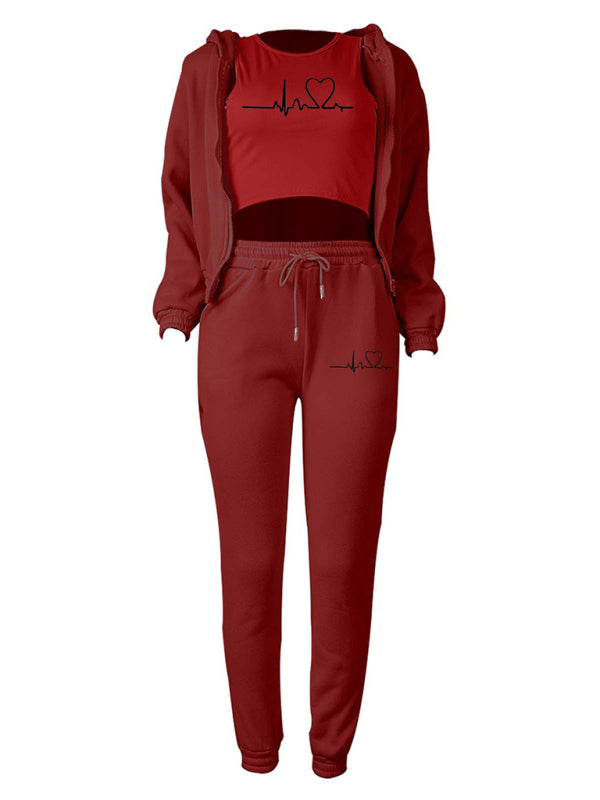Conjunto deportivo informal de dos piezas para mujer 