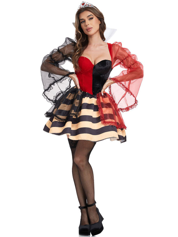 Halloween role play sexy Snow-White Queen of Hearts costume