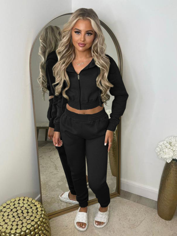Cropped Hoodie and Joggers Set