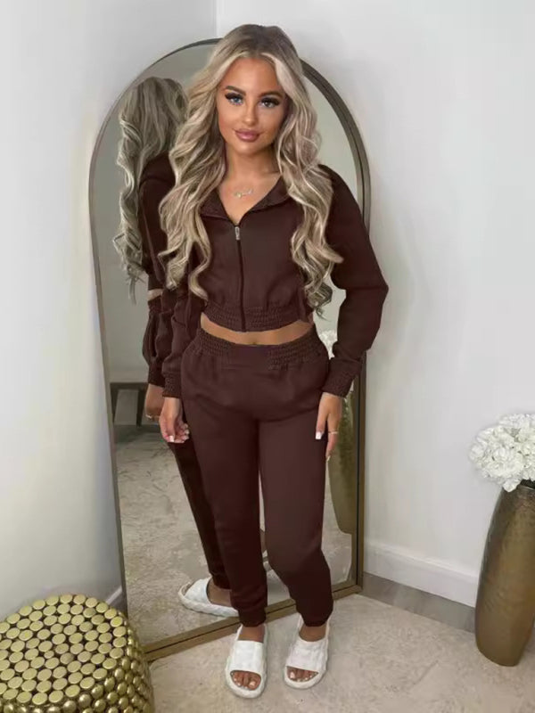 Cropped Hoodie and Joggers Set