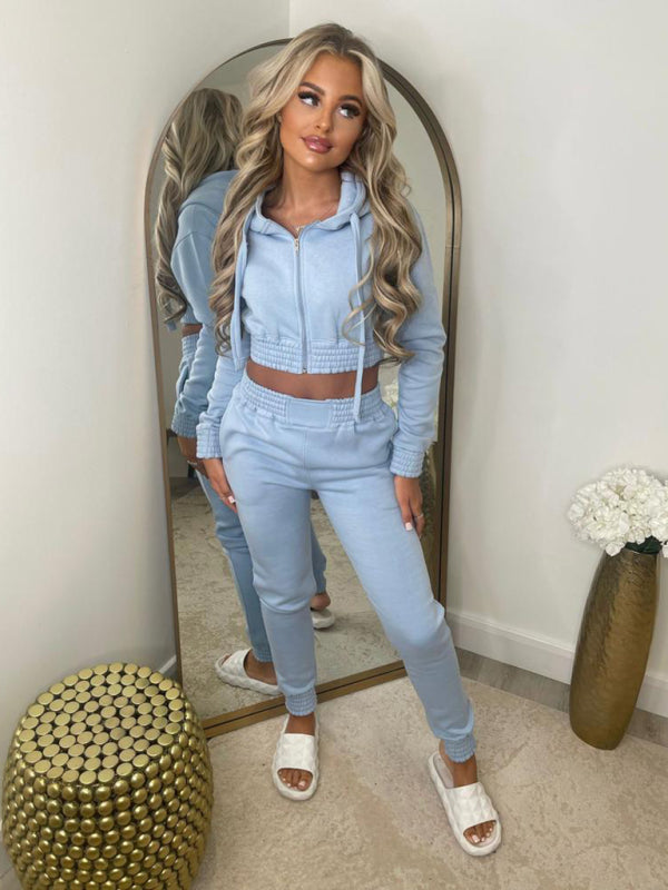 Cropped Hoodie and Joggers Set