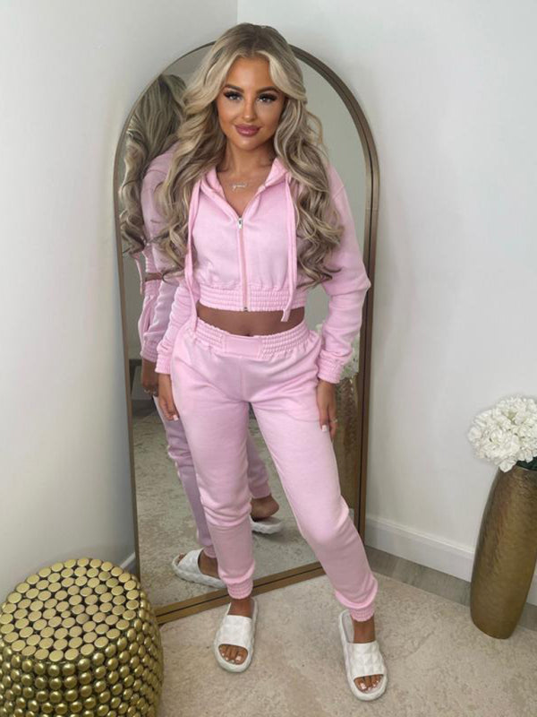 Cropped Hoodie and Joggers Set