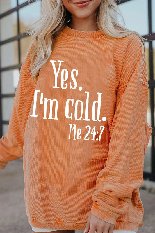 Letter Graphic Round Neck Long Sleeve Sweatshirt - Celeste    