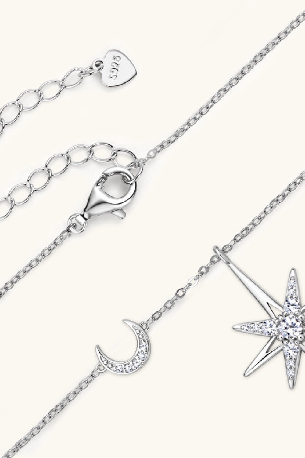Moissanite 925 Sterling Silver Necklace - Celeste    