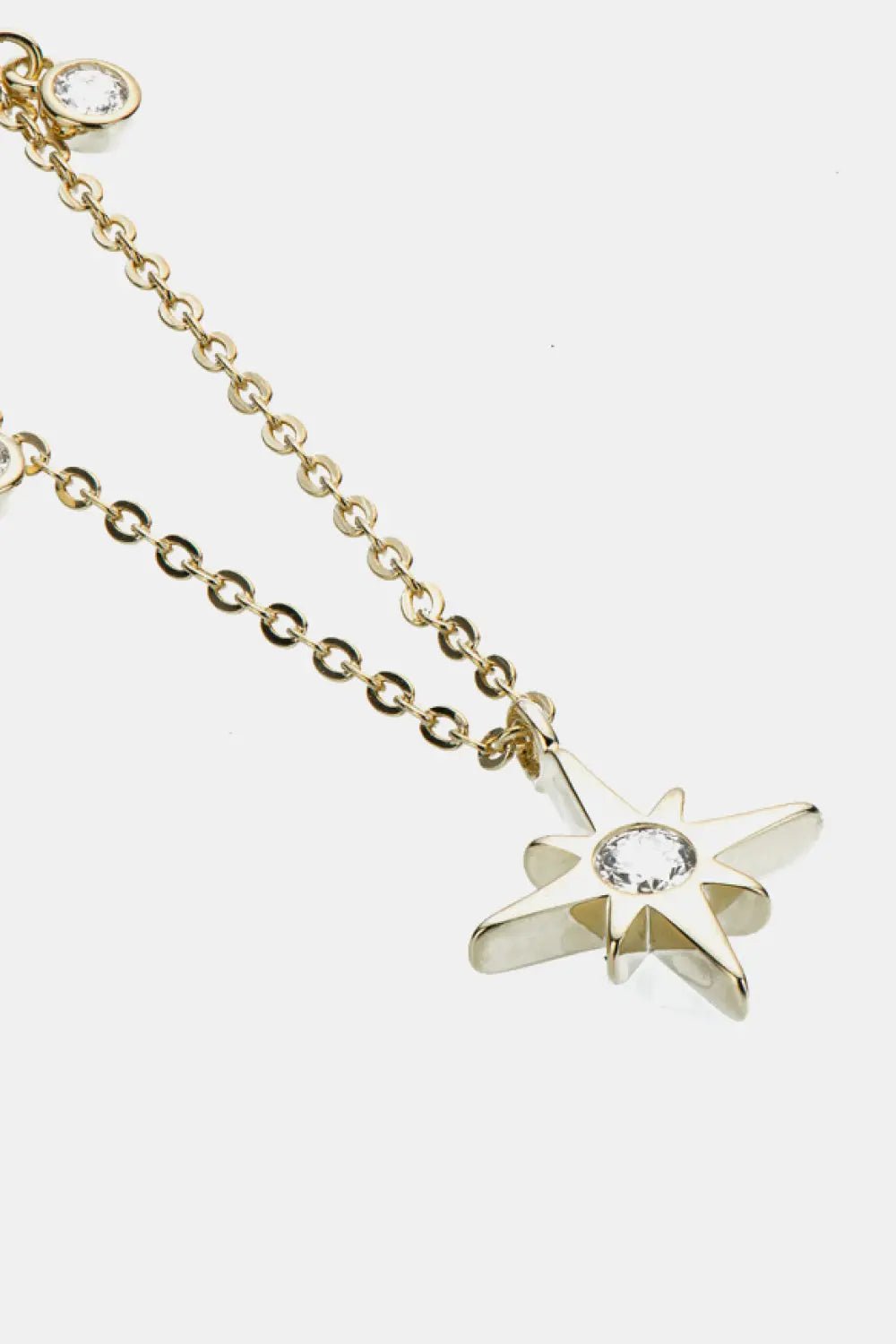 Moissanite North Star Pendant 925 Sterling Silver Necklace - Celeste    
