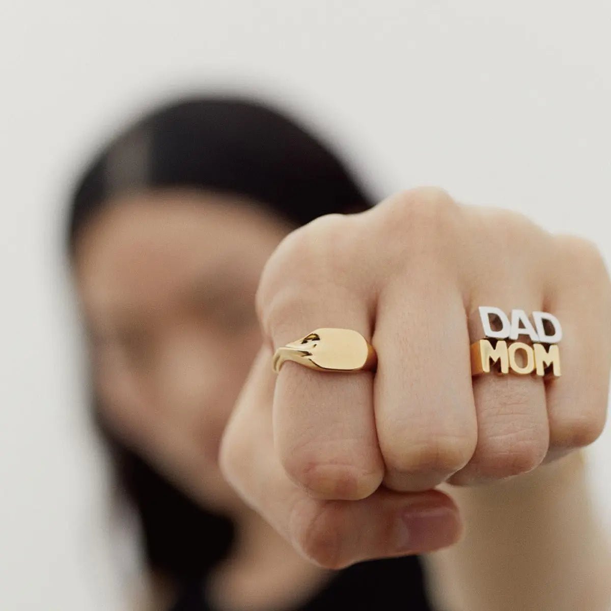 MOM Stainless Steel Open Ring - Celeste    