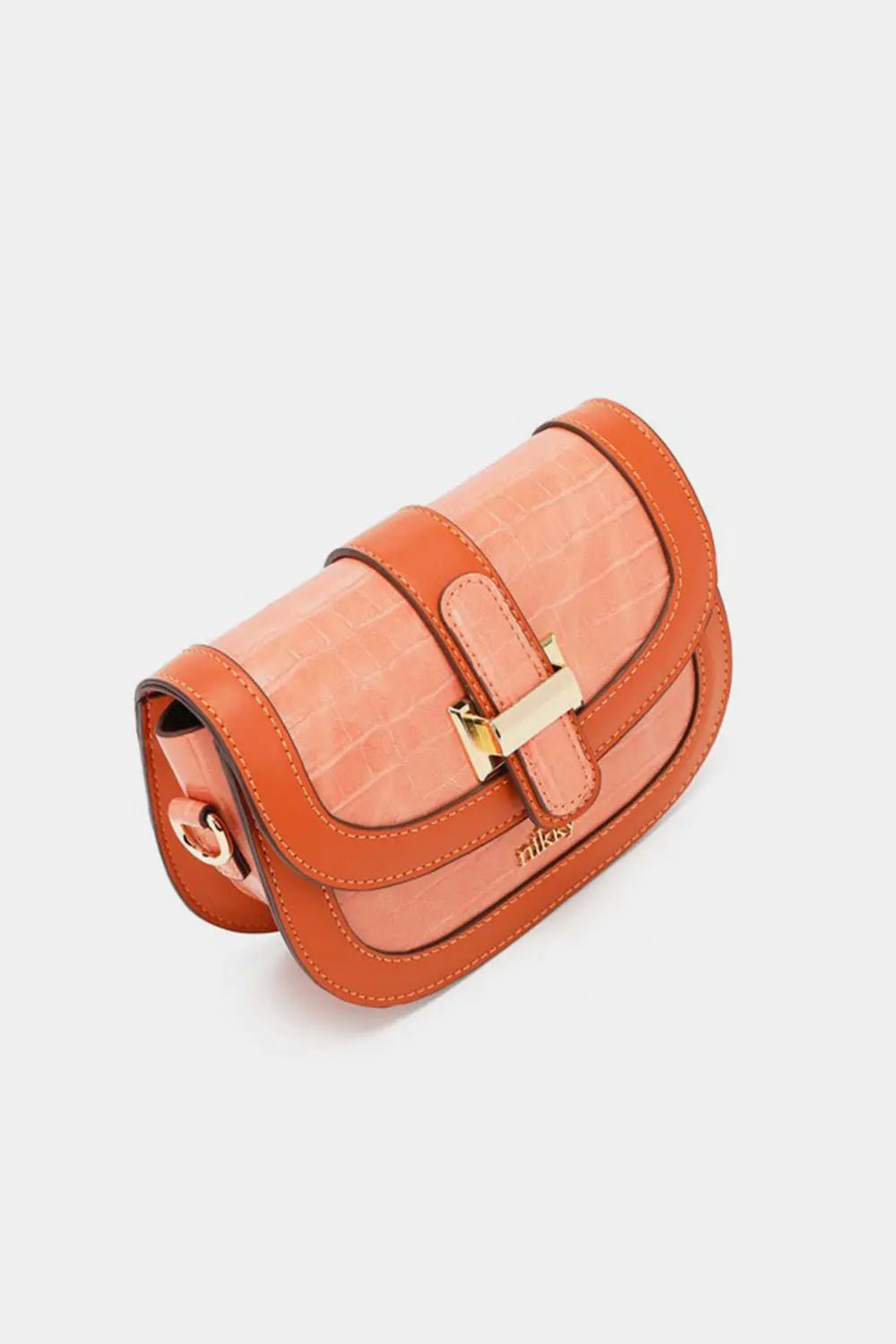 Nicole Lee USA Croc Embossed Crossbody Bag - Celeste    