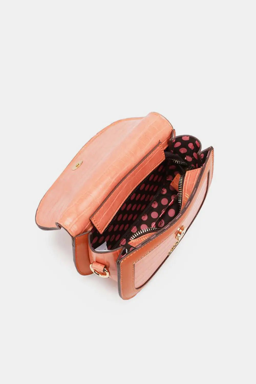 Nicole Lee USA Croc Embossed Crossbody Bag - Celeste    