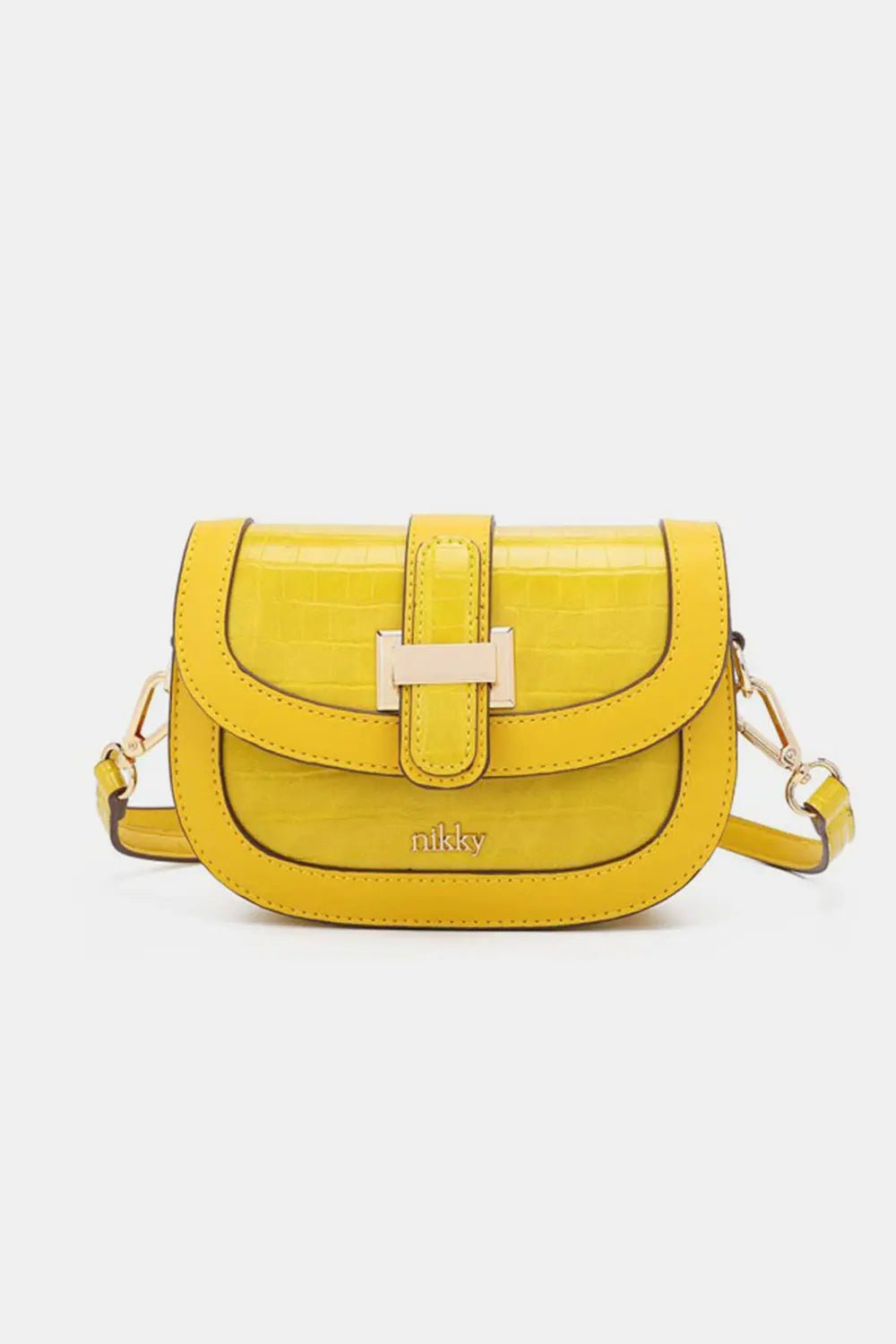 Nicole Lee USA Croc Embossed Crossbody Bag - Celeste    
