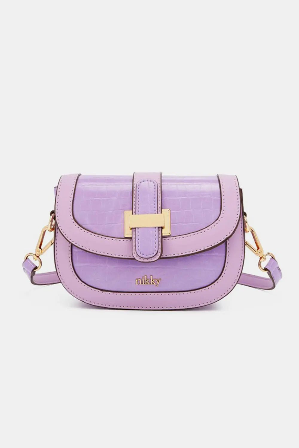 Nicole Lee USA Croc Embossed Crossbody Bag - Celeste    