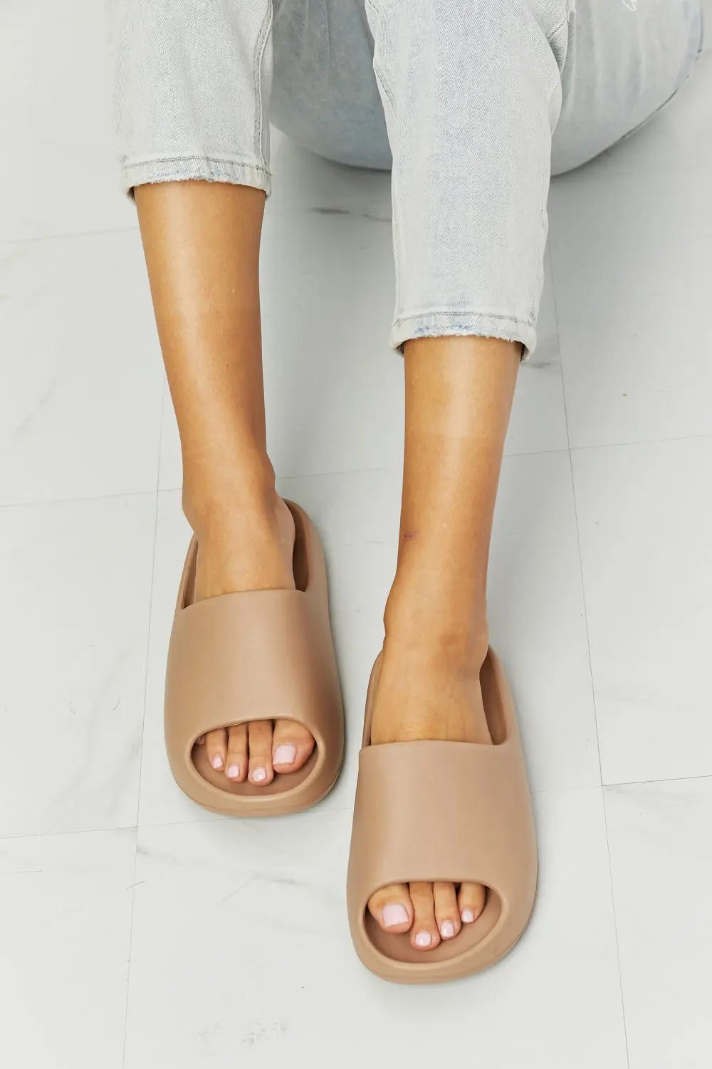 NOOK JOI In My Comfort Zone Slides in Beige - Celeste    