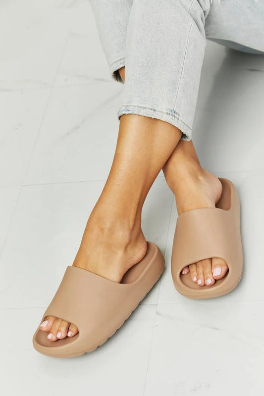 NOOK JOI In My Comfort Zone Slides in Beige - Celeste    