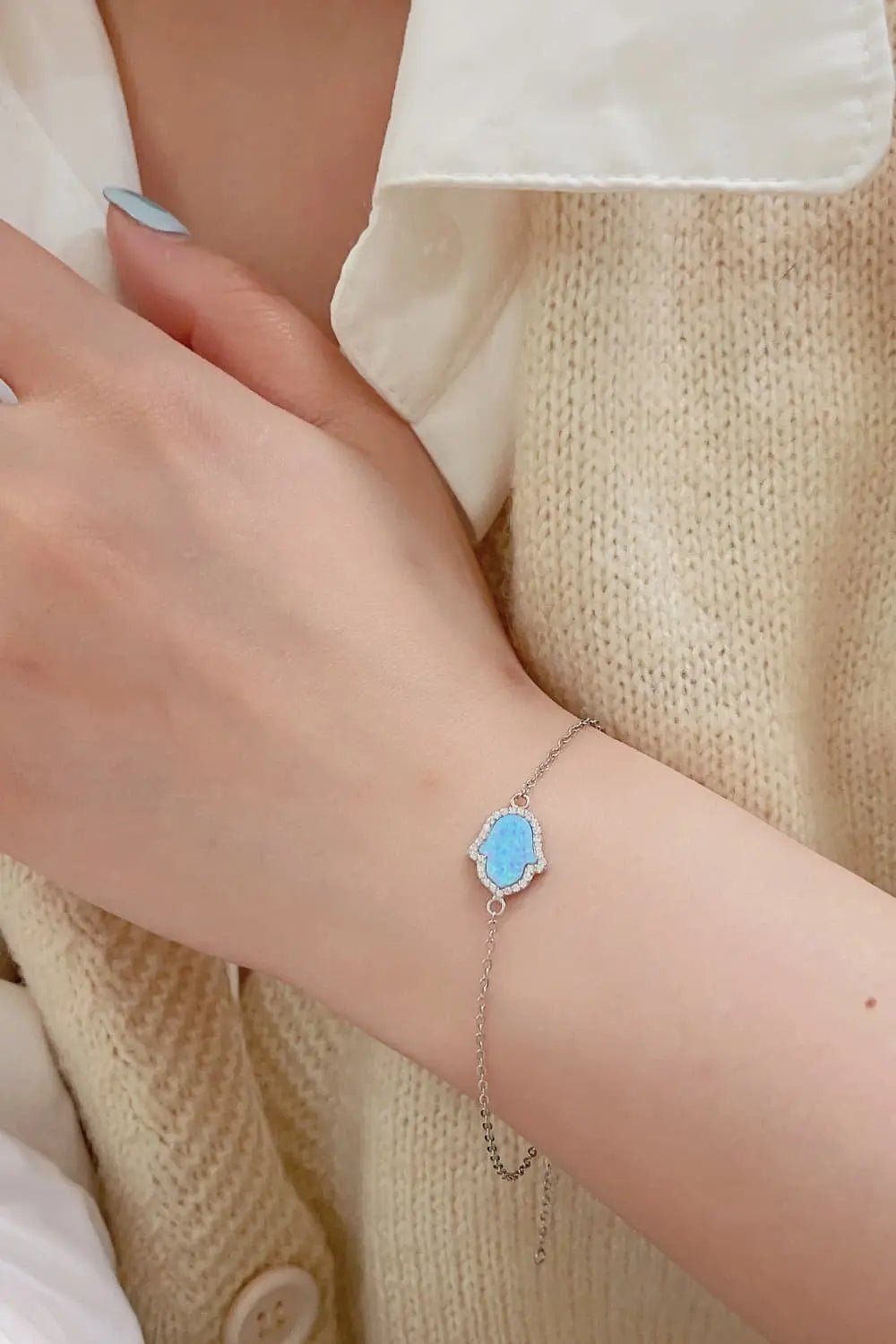 Opal 925 Sterling Silver Bracelet - Celeste    