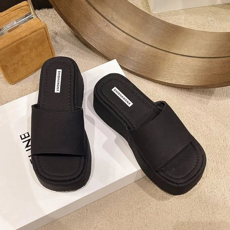 Open Front Platform Sandals - Celeste    