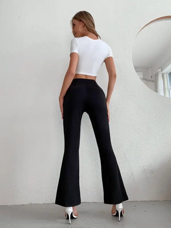 Persephone - High Waist Split Pants - Celeste    