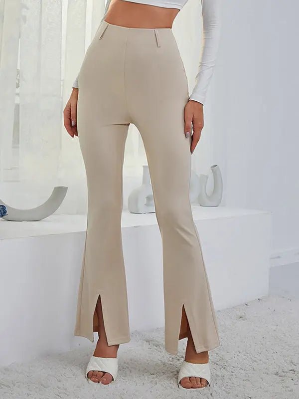 Persephone - High Waist Split Pants - Celeste    