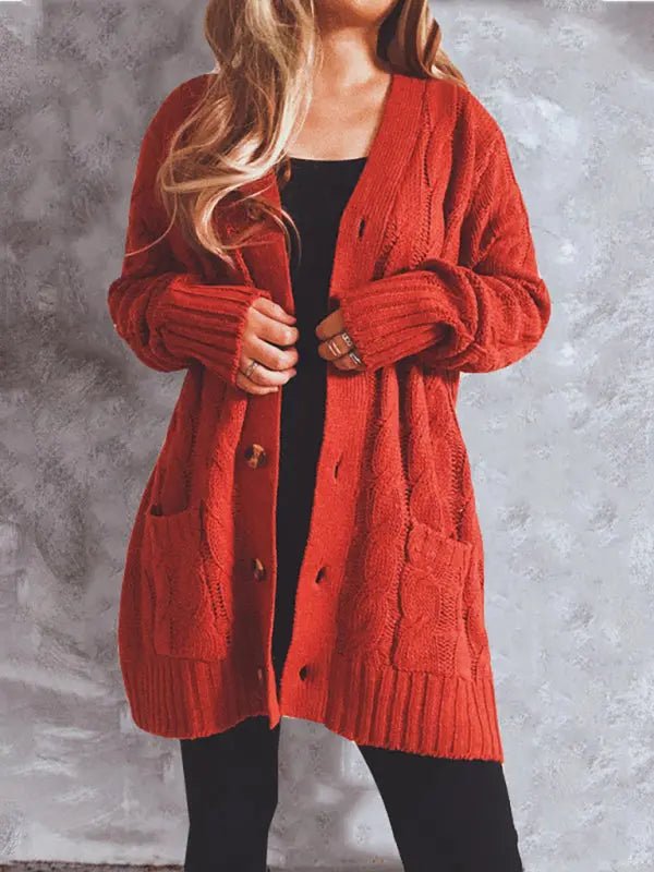 Purple Button-Down Cardigan Sweater - Celeste    