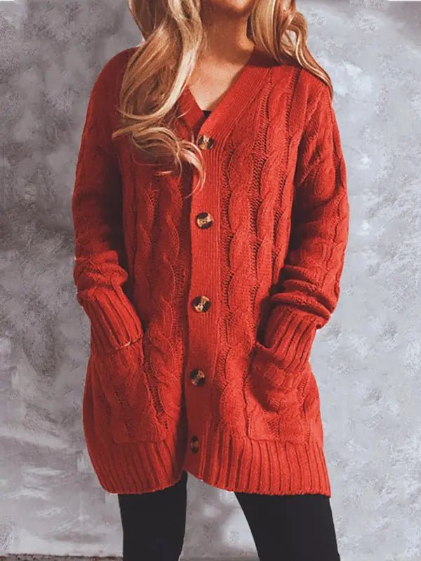 Purple Button-Down Cardigan Sweater - Celeste    
